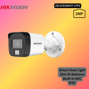 Hikvision DS-2CE16D0T-LPFS 2MP Mini Bullet with Dual Light and Audio
